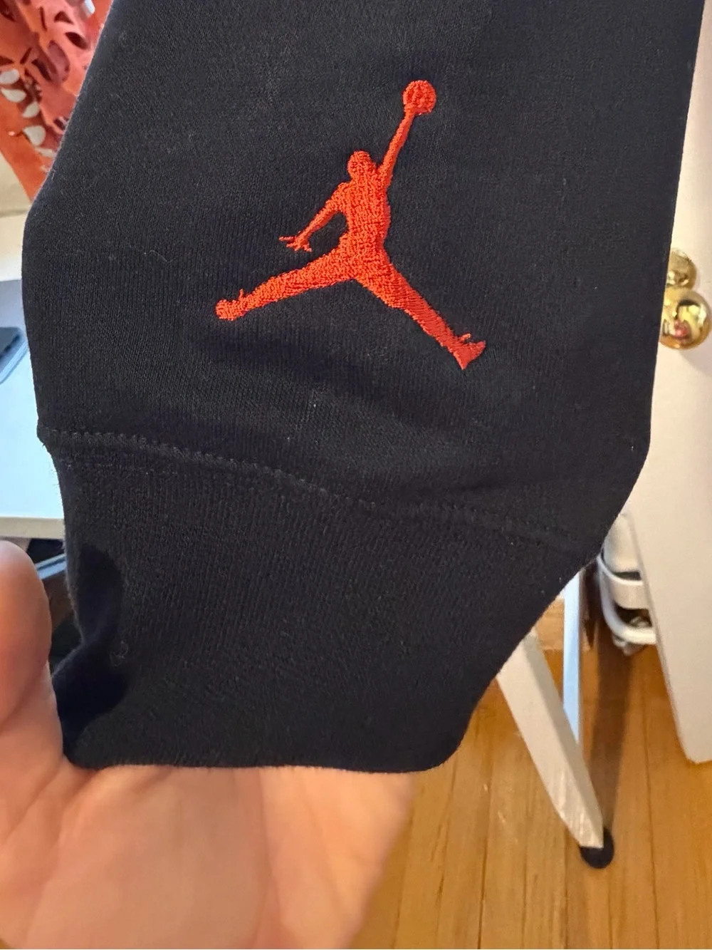 Jordan Black Hoodie with Sneaker Graphic. Retro style like new. Size L